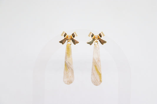 Beige gouden oorbellen Sophia