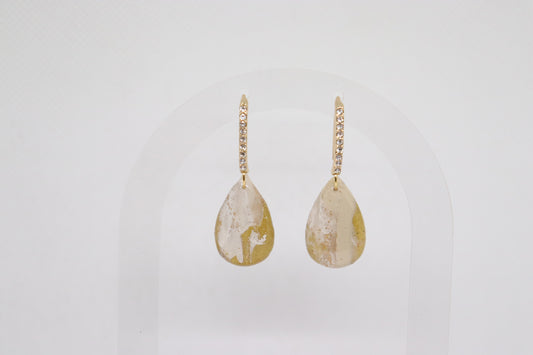 Beige gouden oorbellen Laura