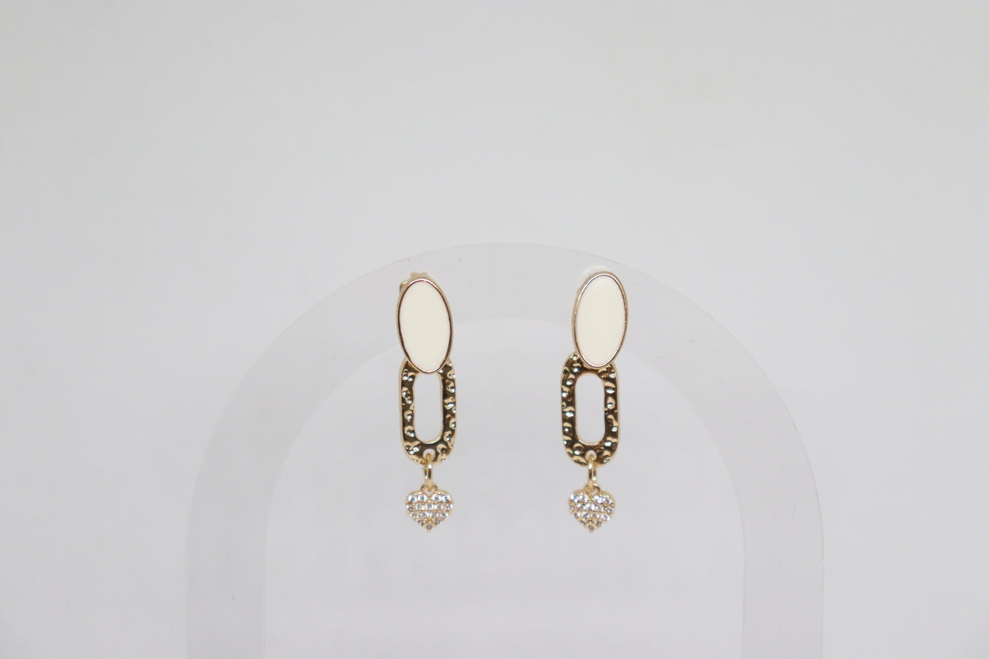 Wit gouden oorbellen Liz