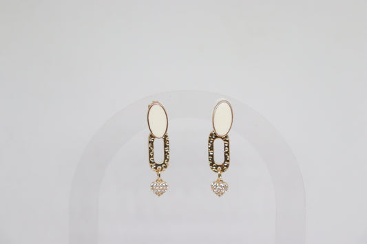 Wit gouden oorbellen Liz