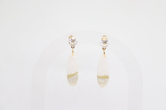 Gouden witte oorbellen Armani