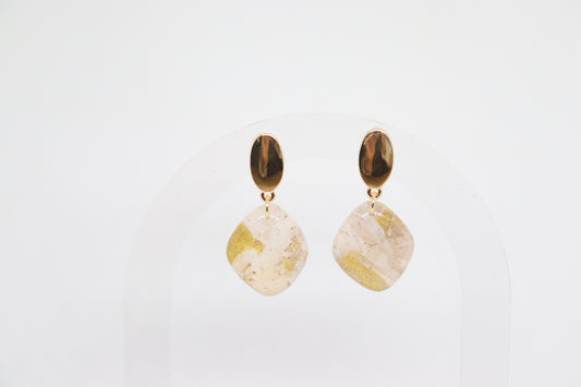 Beige gouden oorbellen Gaëlle