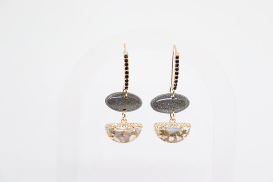 Zwarte oorbellen victoria