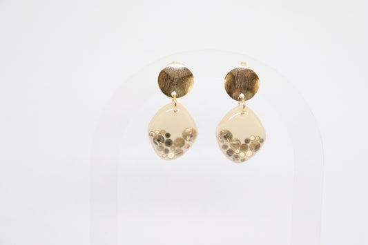 Beige oorbellen Gaëlle