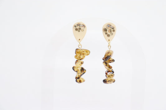 Beige bruine oorbellen Bo