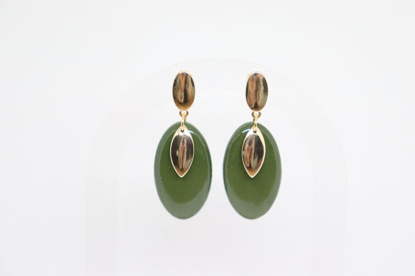 Groene oorbellen Agnes