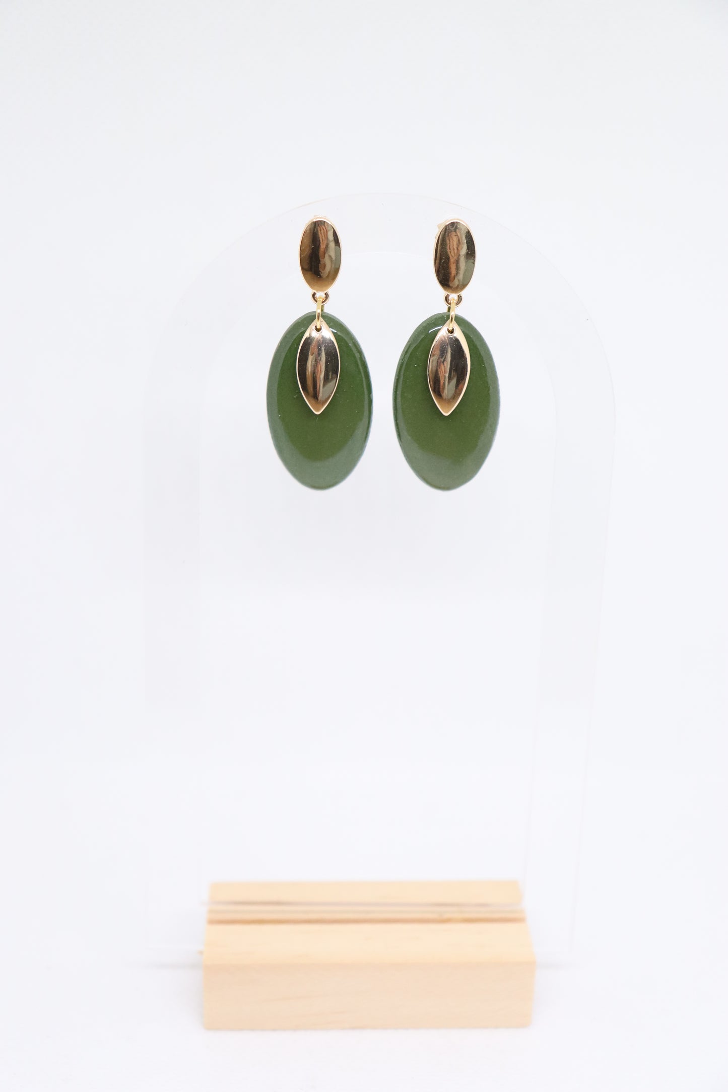 Groene oorbellen Agnes