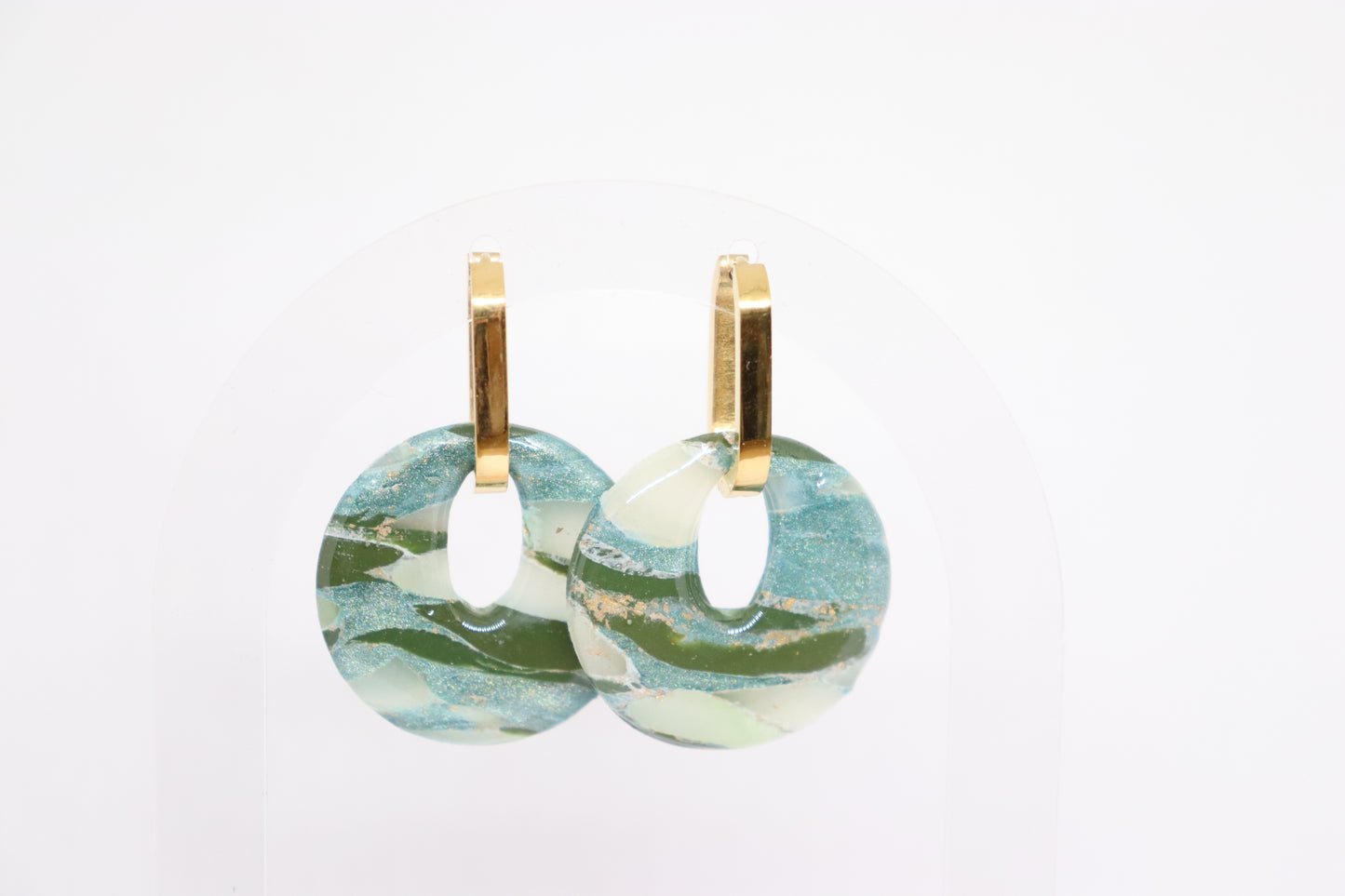 Groene oorbellen Planamar