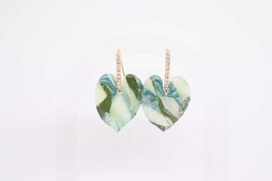 Groene oorbellen Leaf