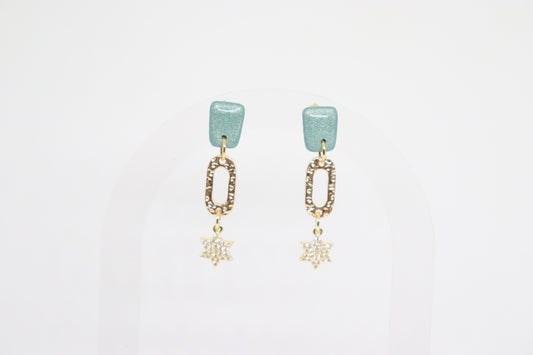 Groene oorbellen Mara