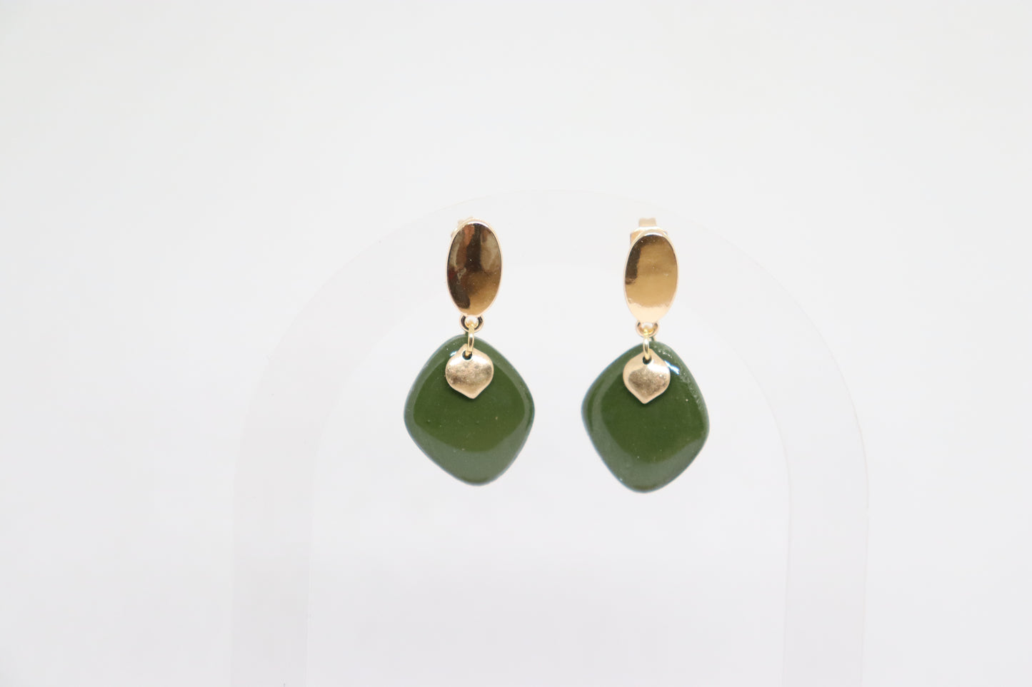 Groene oorbellen Gaëlle