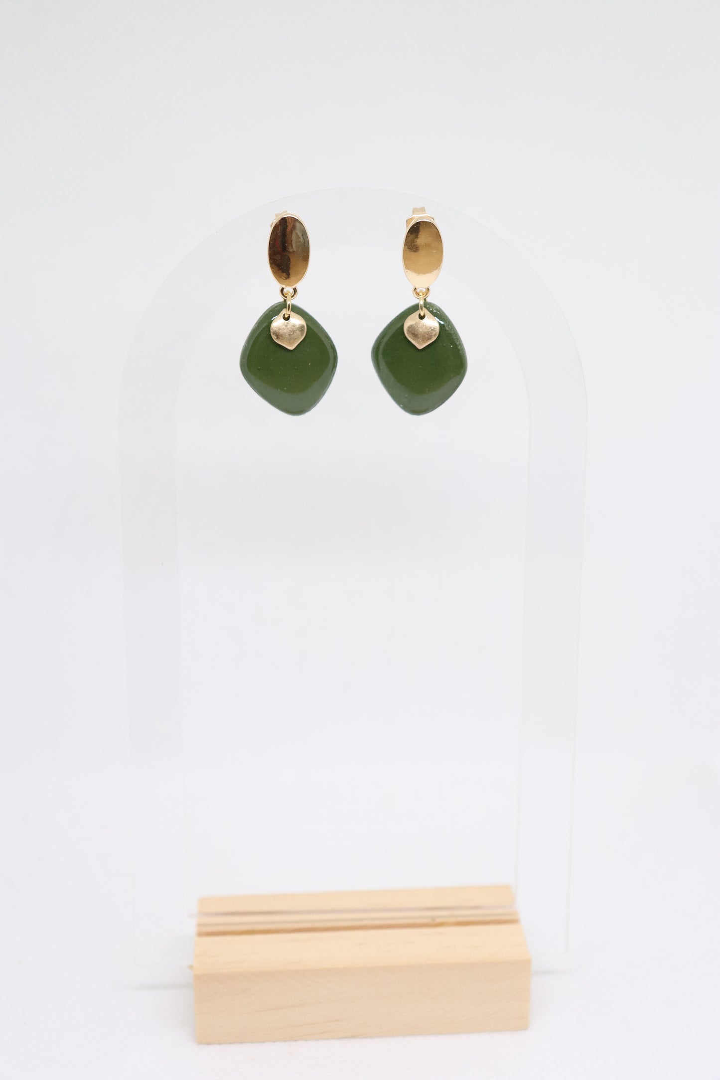 Groene oorbellen Gaëlle