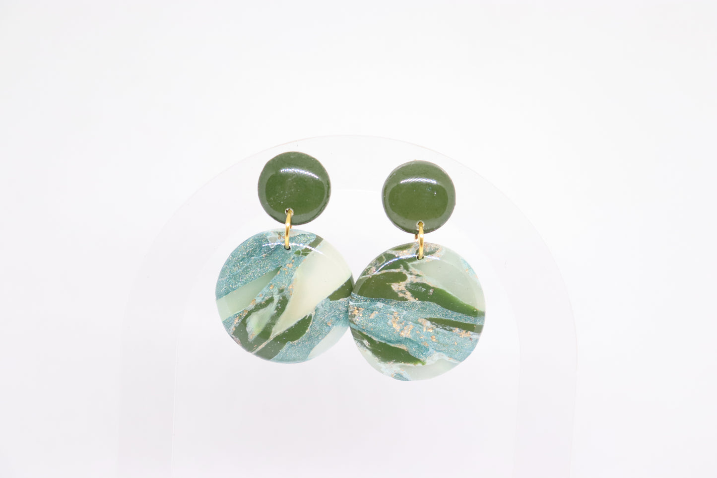 Groene oorbellen big Lady