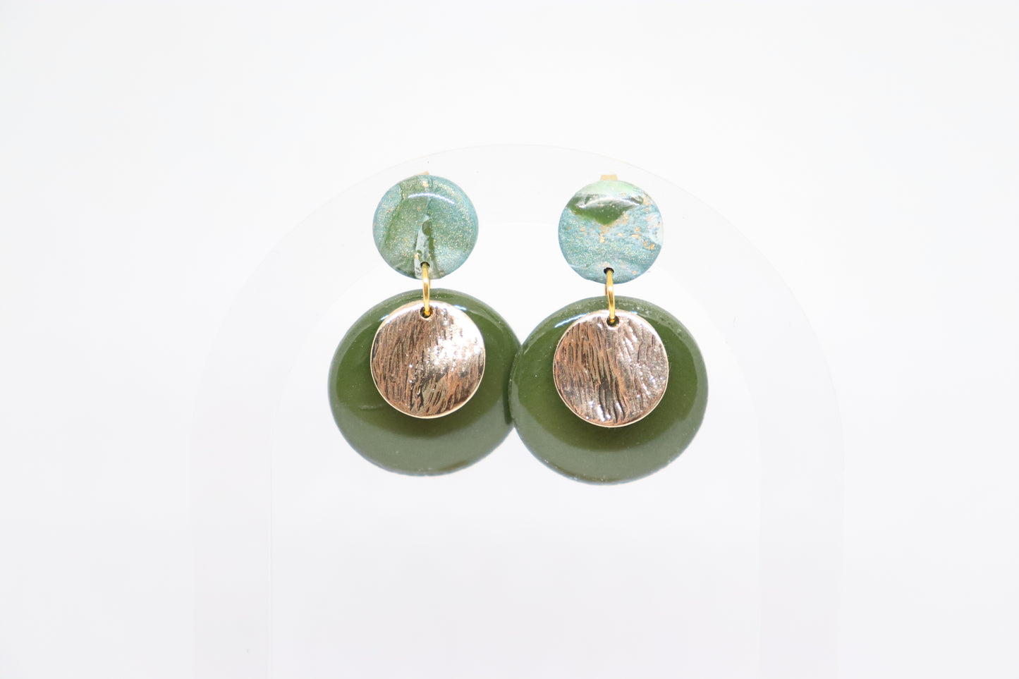 Groene oorbellen Big Lady