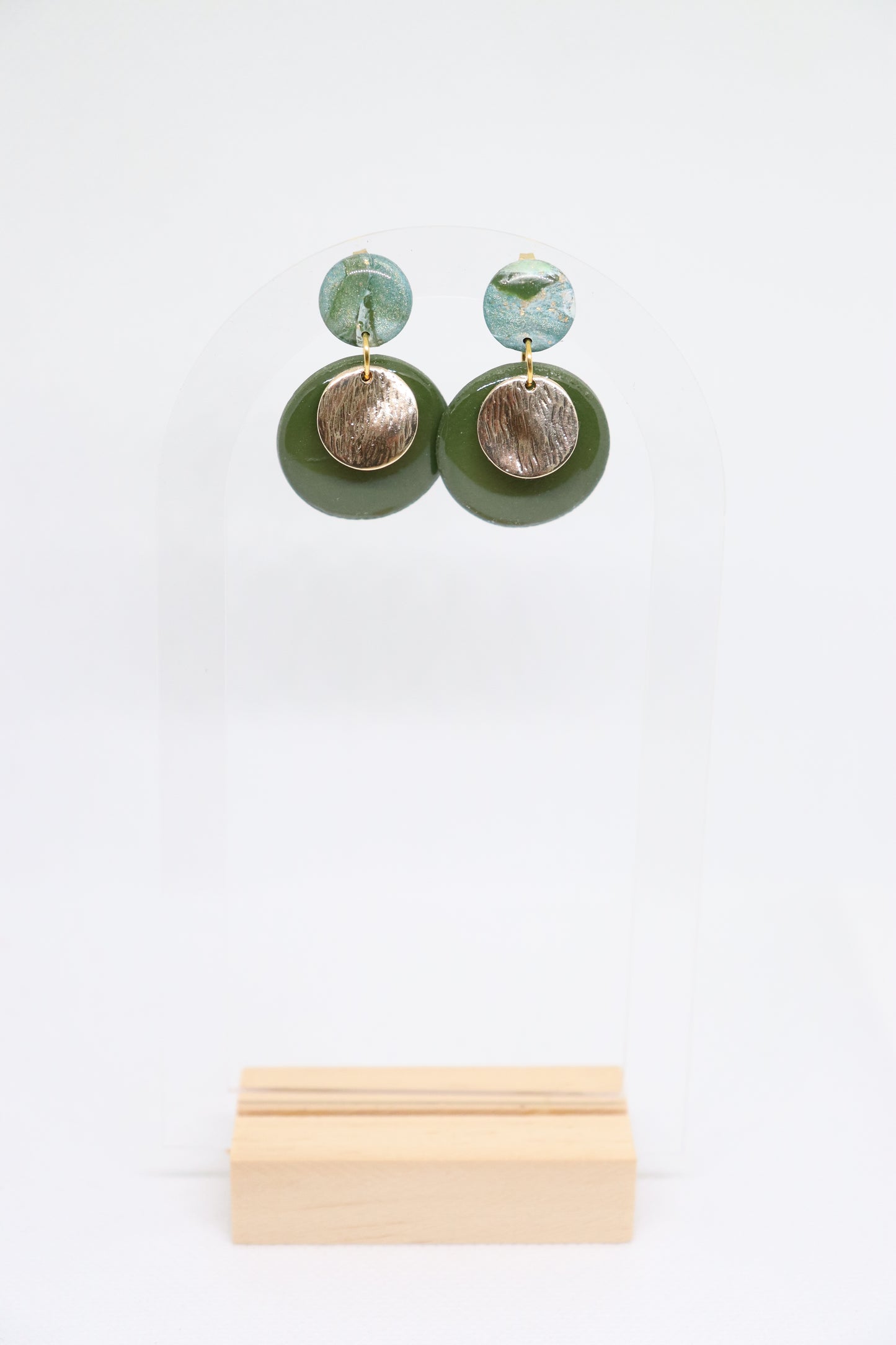 Groene oorbellen Big Lady