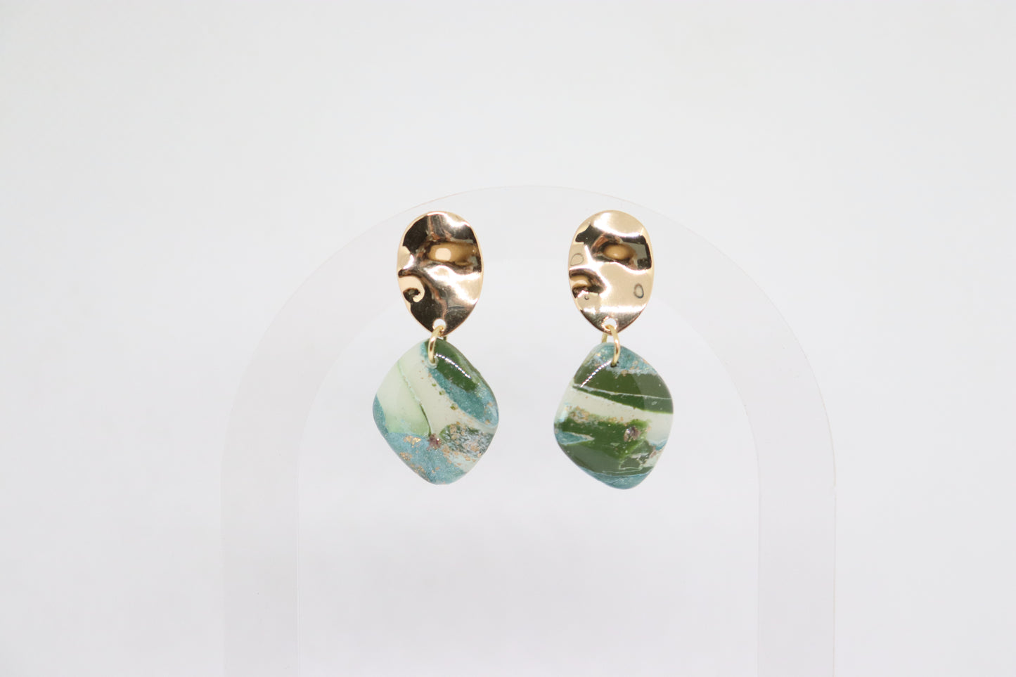 Groene oorbellen Gaëlle