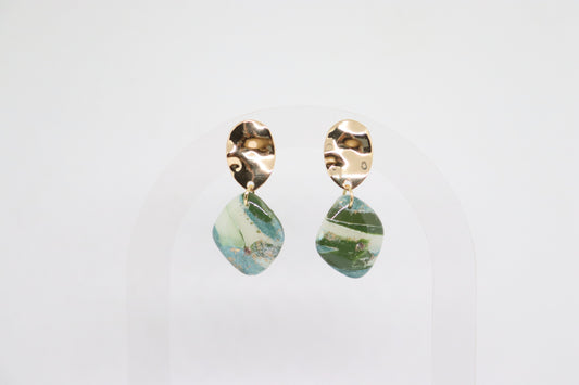 Groene oorbellen Gaëlle