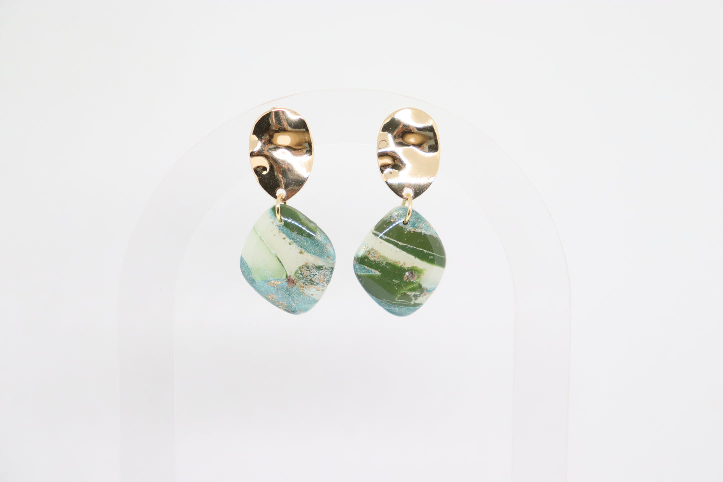 Groene oorbellen Gaëlle