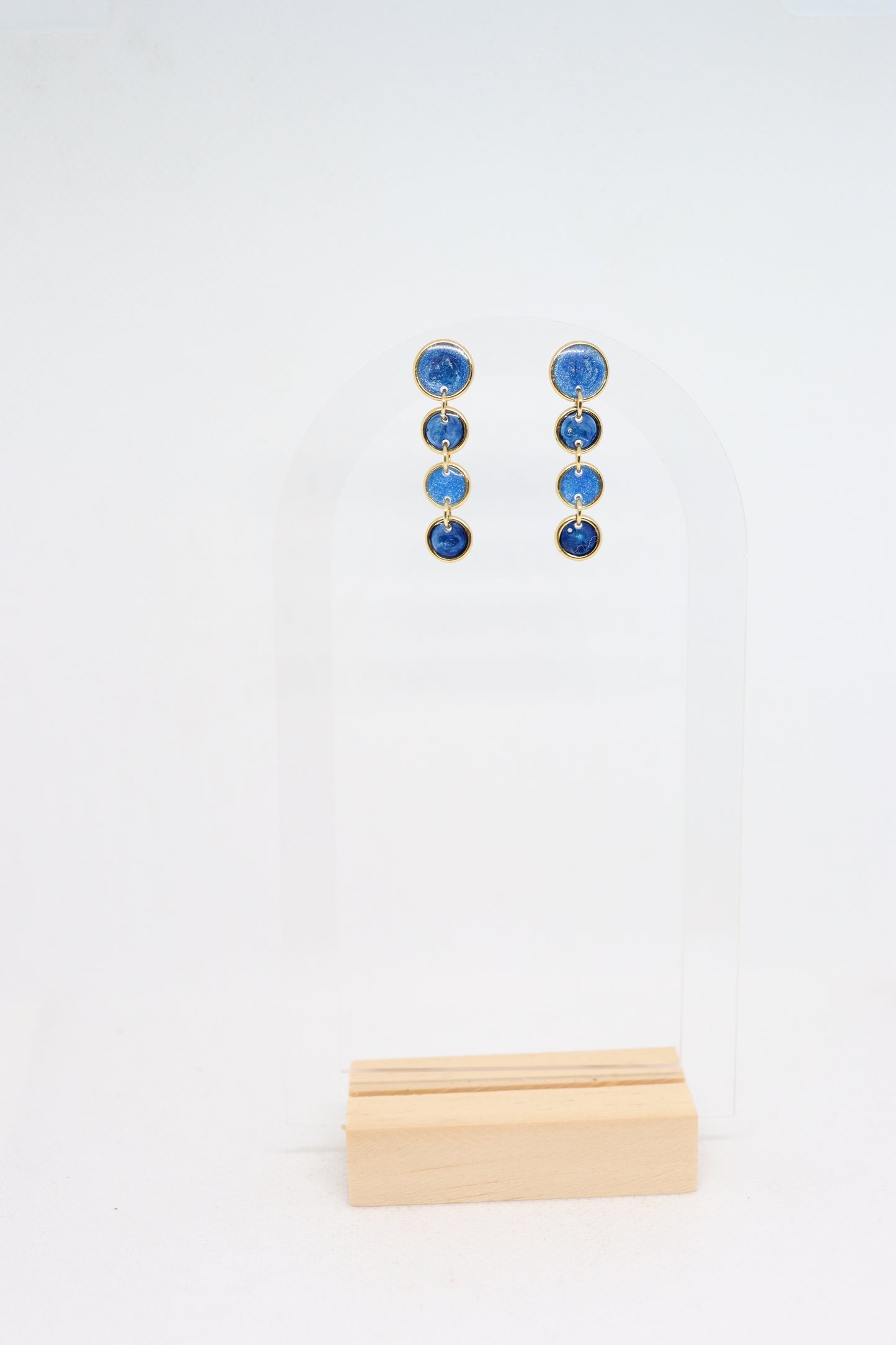 Vivienne oorbellen Triplet blauw