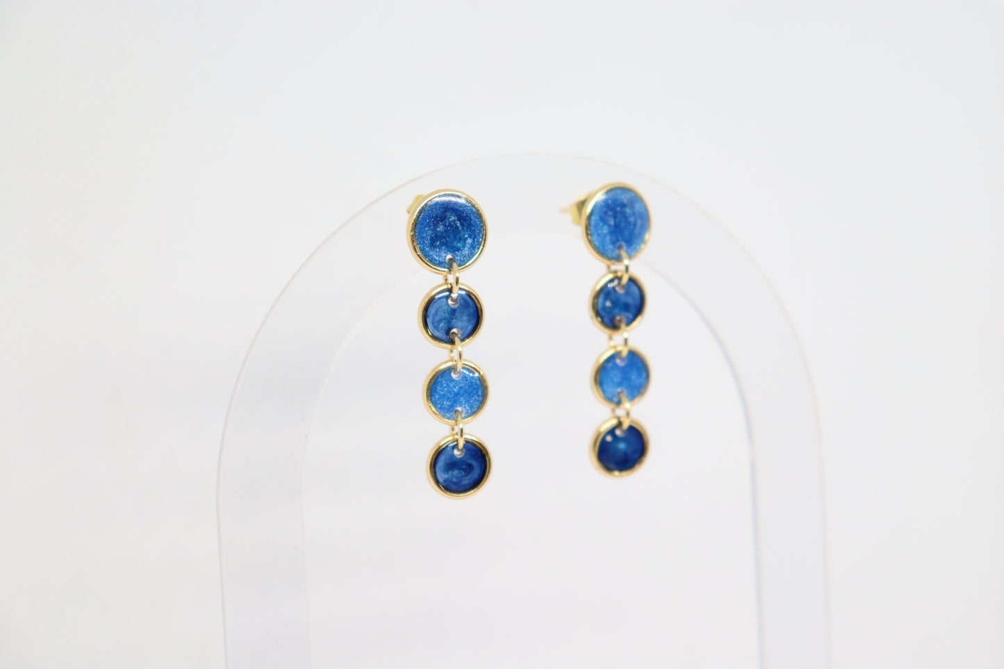 Vivienne oorbellen Triplet blauw