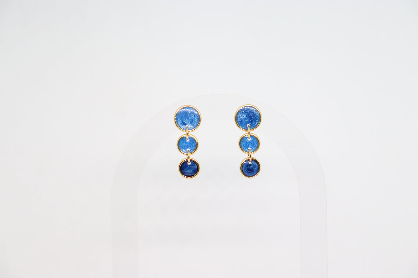 Vivienne oorbellen duo blauw