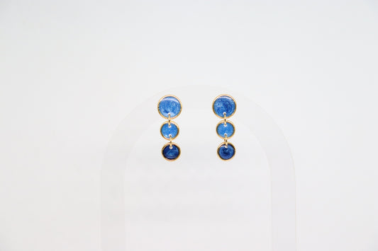 Vivienne oorbellen duo blauw