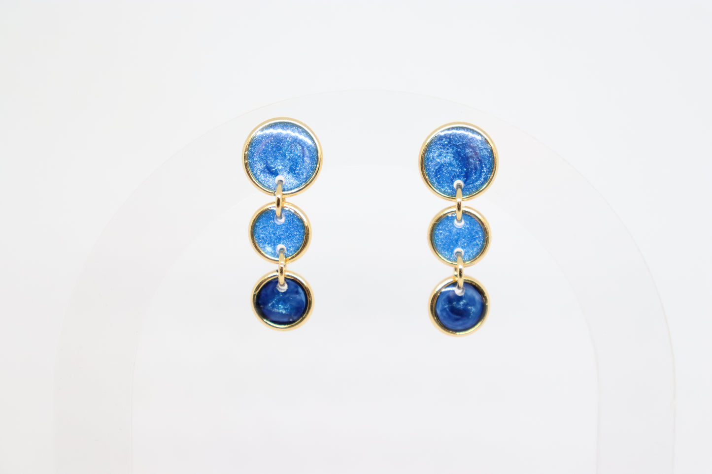 Vivienne oorbellen duo blauw