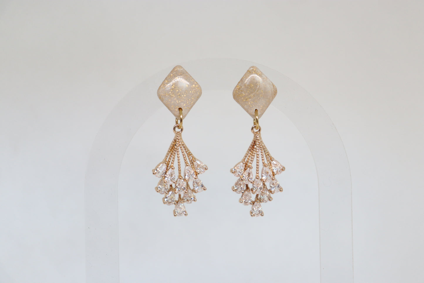 Florence oorbellen beige