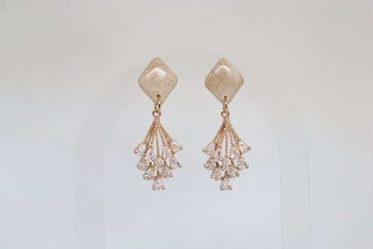 Florence oorbellen beige
