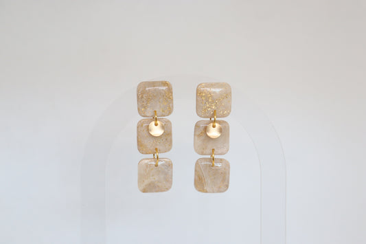 Anouk oorbellen beige