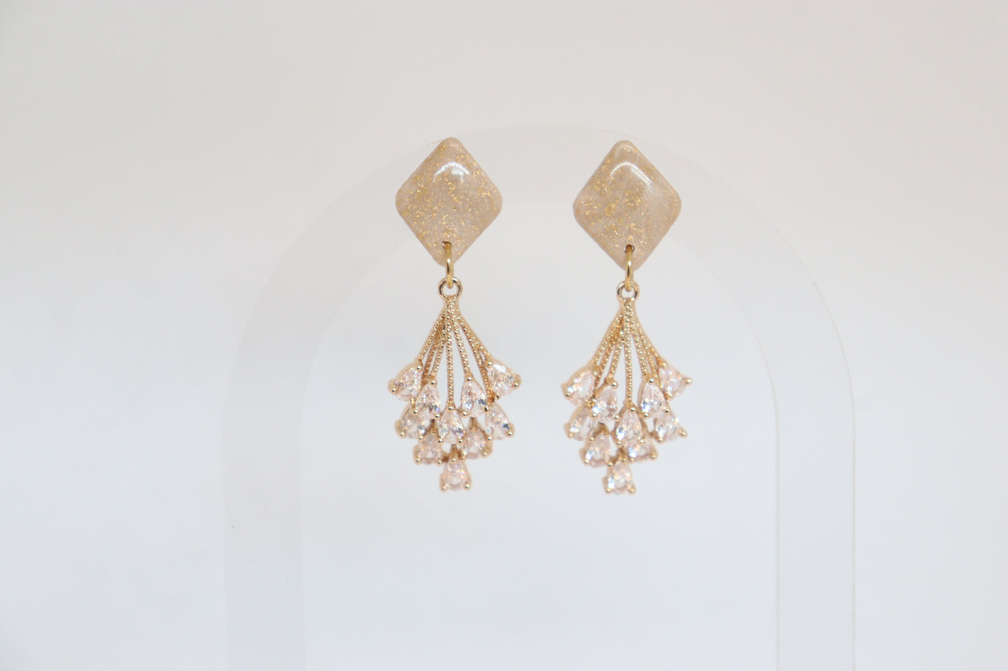 Florence oorbellen beige