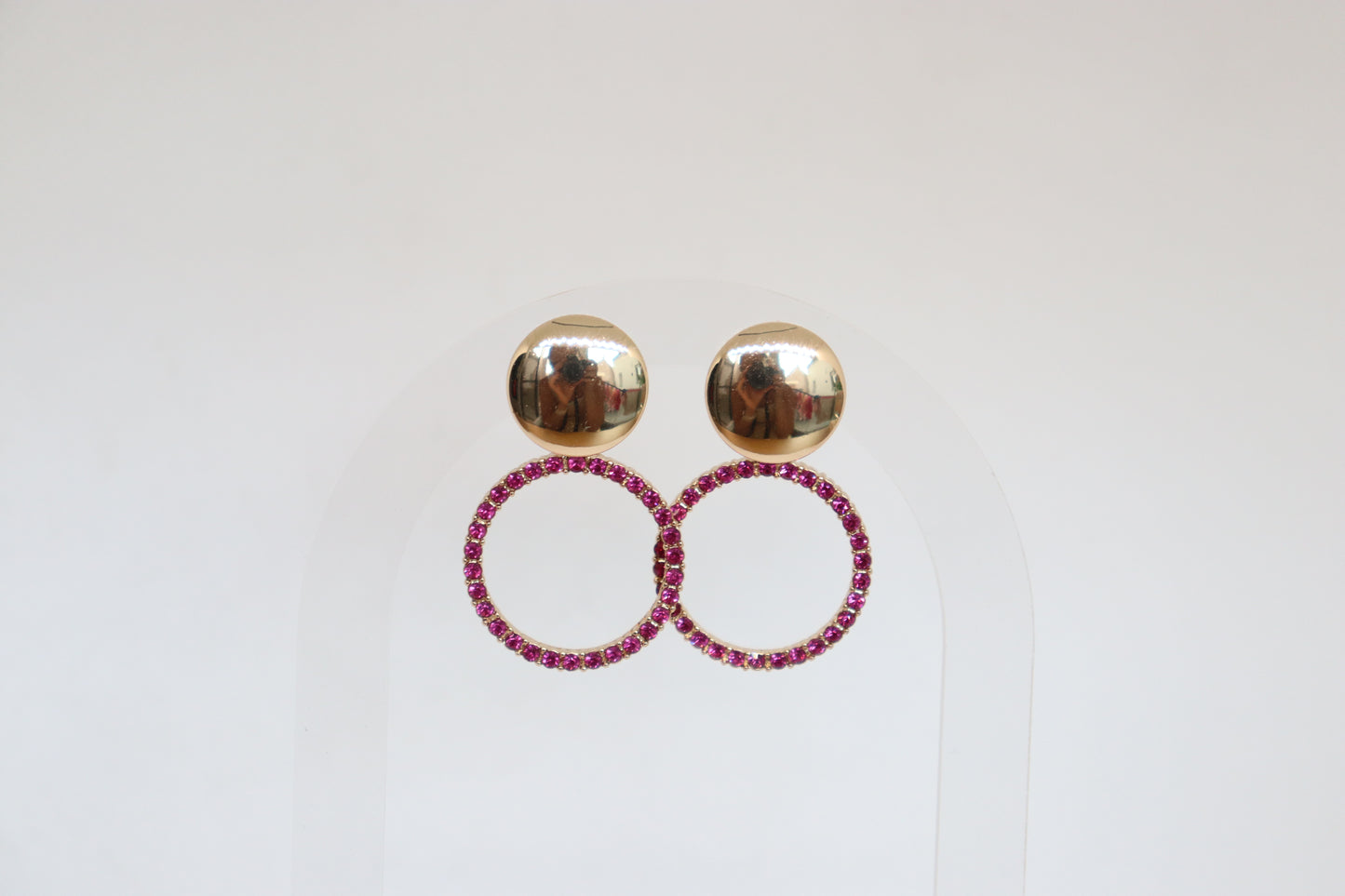 Poppy oorbellen fuchsia