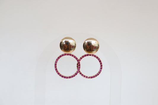 Poppy oorbellen fuchsia