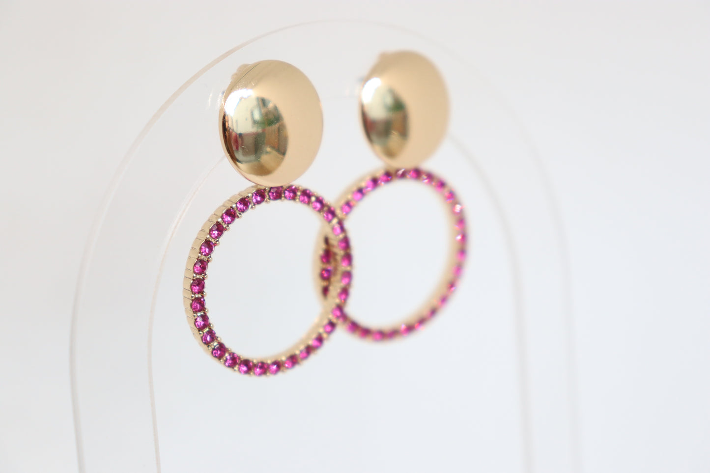 Poppy oorbellen fuchsia