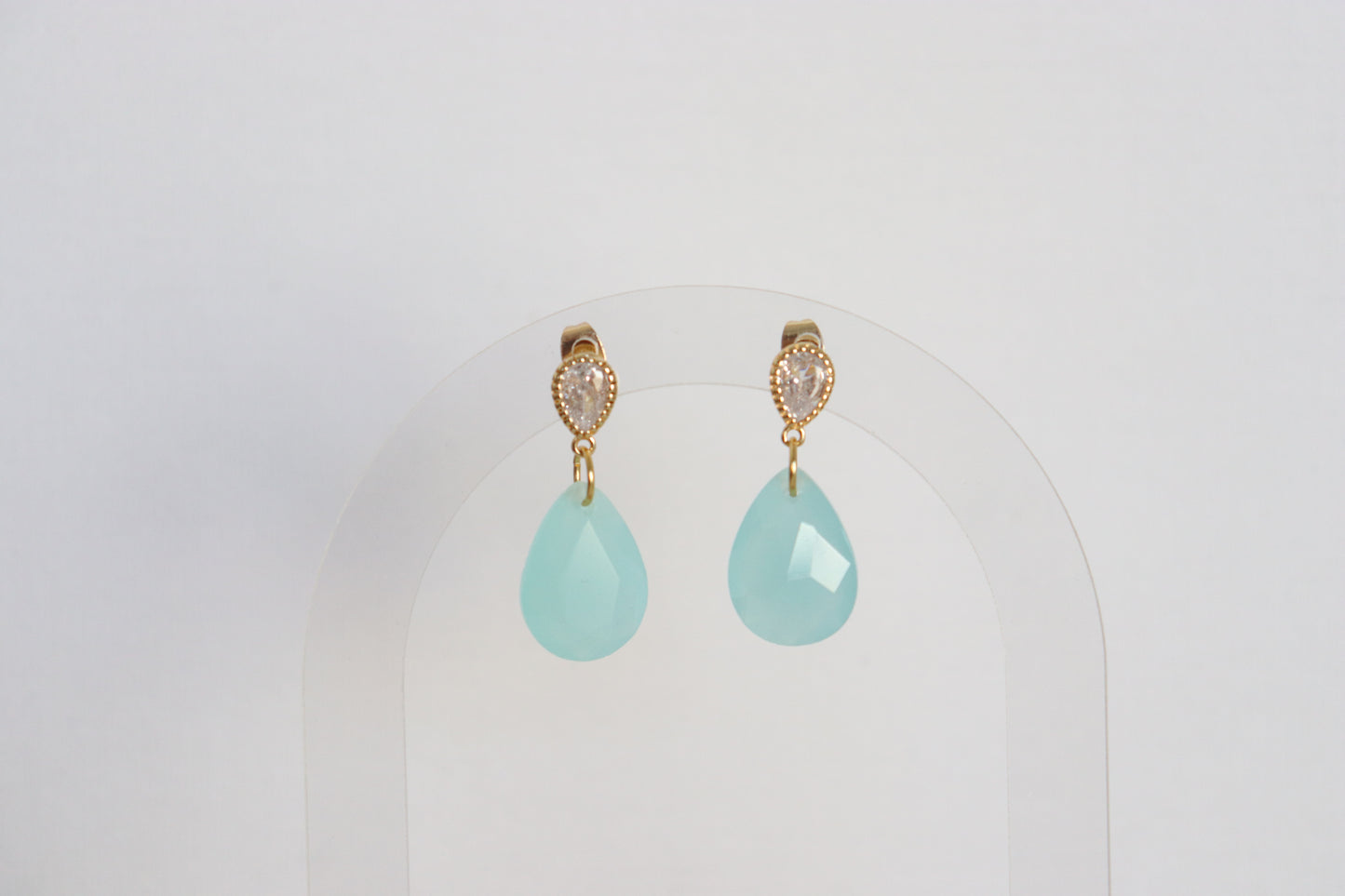 Turquoise druppel oorbellen