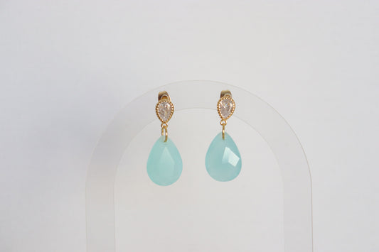 Turquoise druppel oorbellen