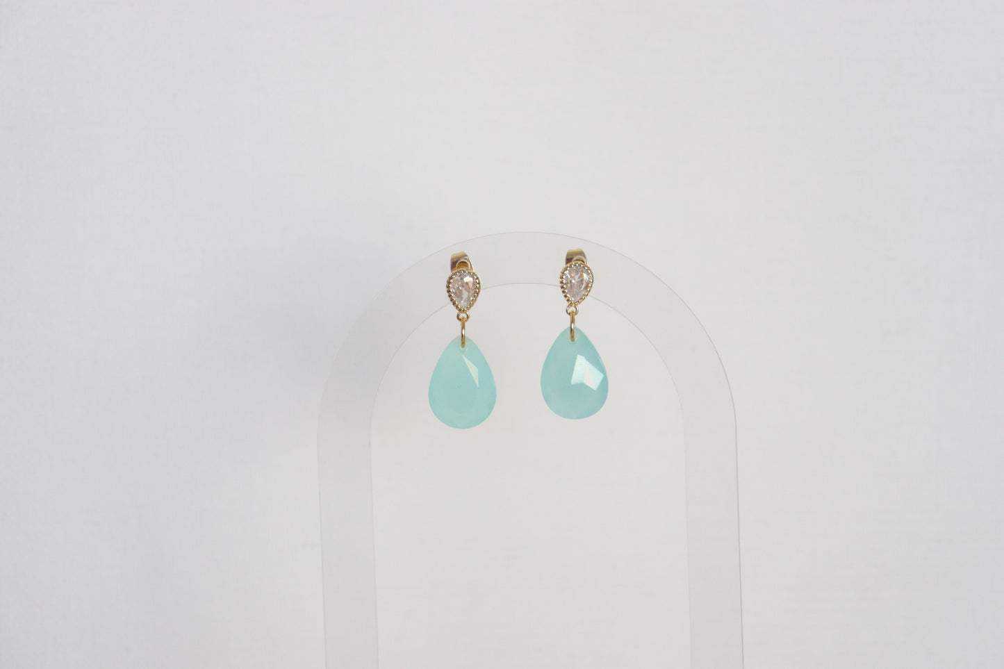Turquoise druppel oorbellen
