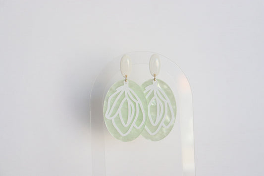 Groene Mushia oorbellen