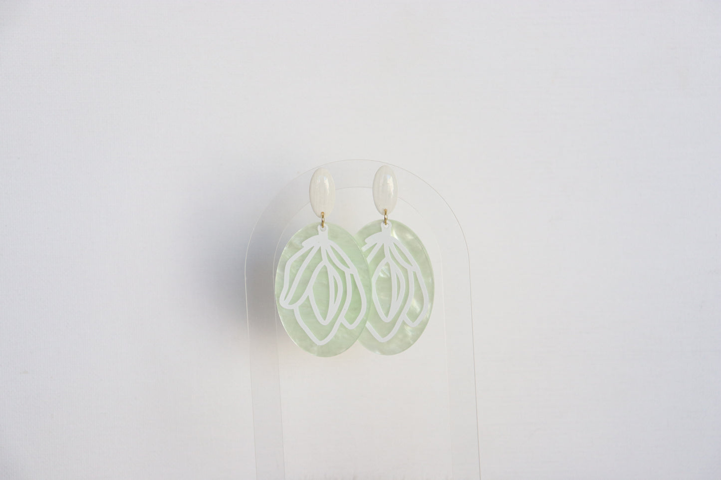 Groene Mushia oorbellen