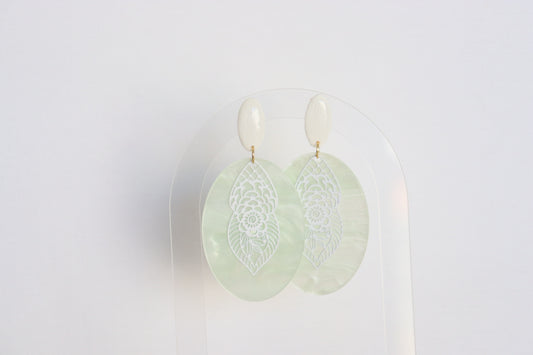 Groene Mushia oorbellen