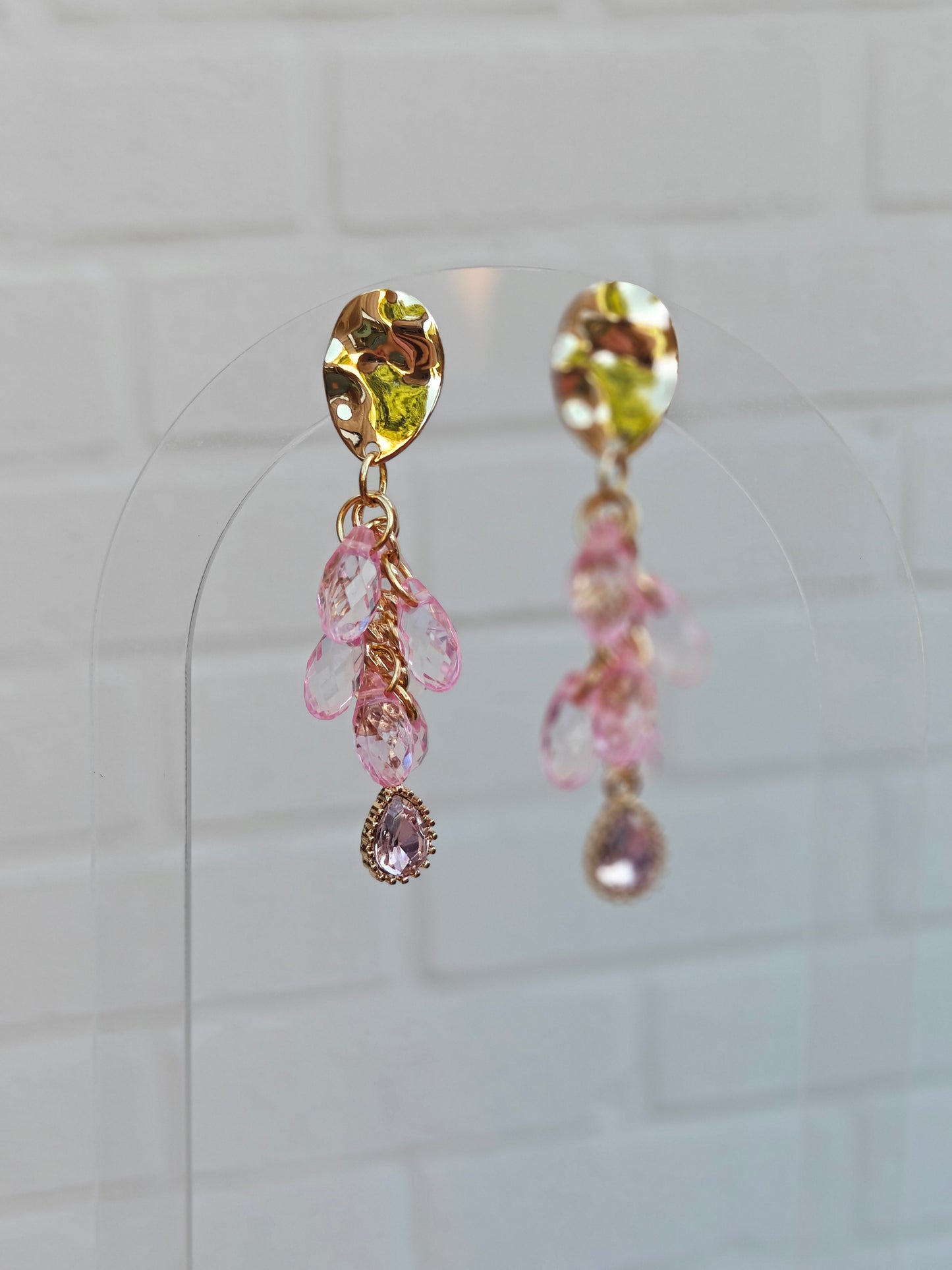 Oorbellen grape pink