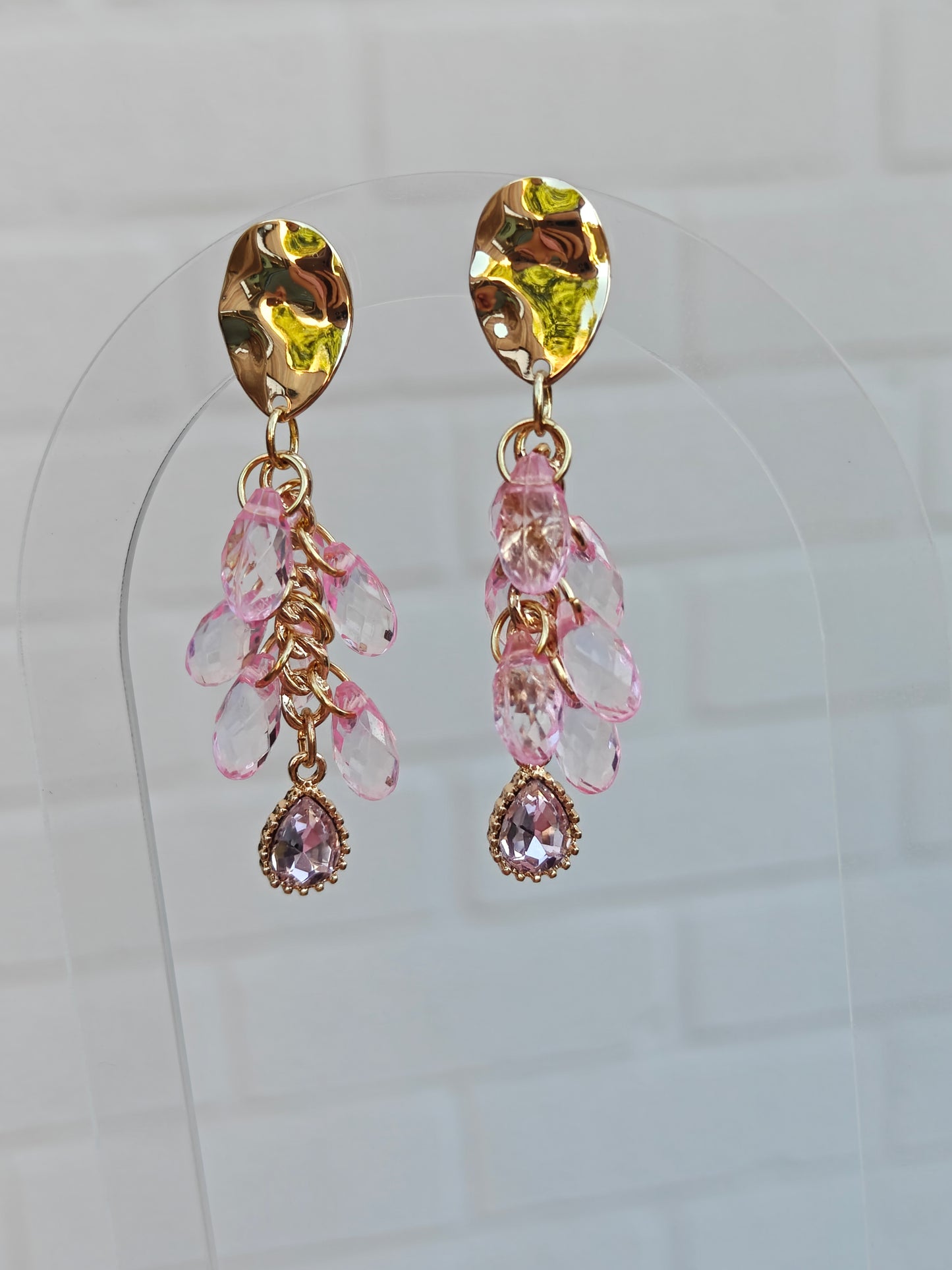 Oorbellen grape pink